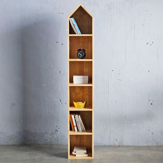 Kệ sách đứng 6 tầng 30x30x180cm gỗ cao su KS68260