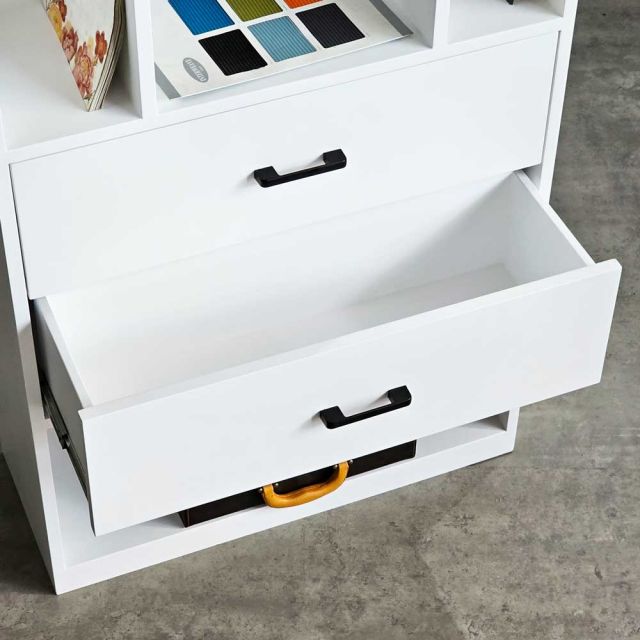 Kệ sách đứng có ngăn kéo 70x28x180cm gỗ cao su KS68245