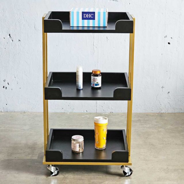 Xe đẩy dụng cụ Beauty Salon 35x46,8x82,5cm gỗ cao su KTB140