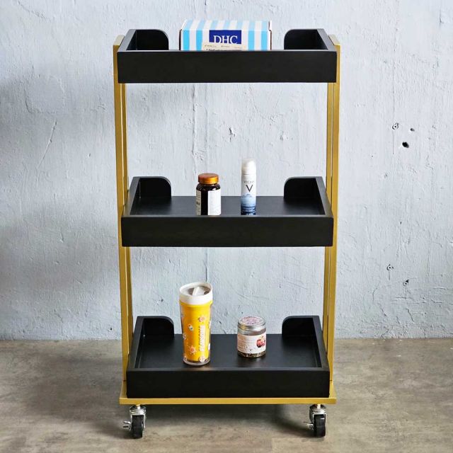 Xe đẩy dụng cụ Beauty Salon 35x46,8x82,5cm gỗ cao su KTB140