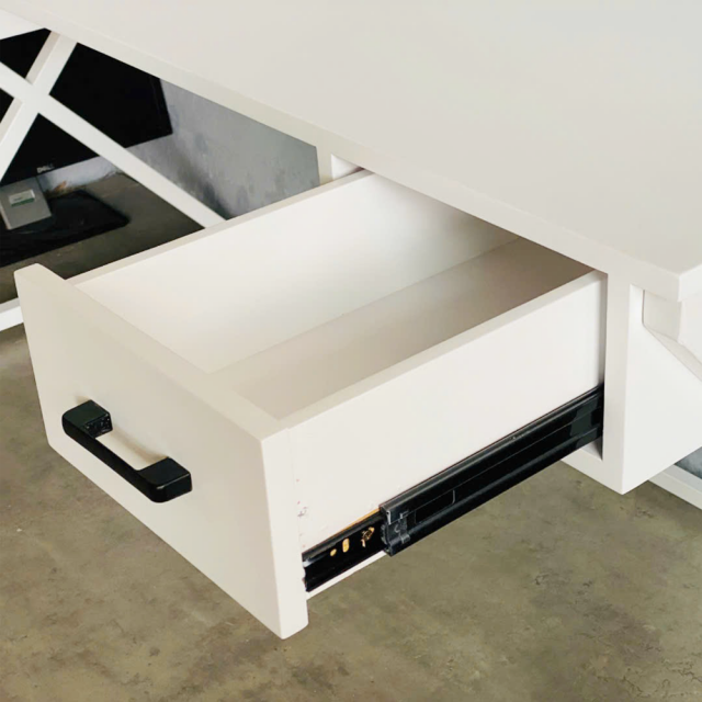 Bàn làm việc có tủ 150x60x75cm gỗ cao su BD68126