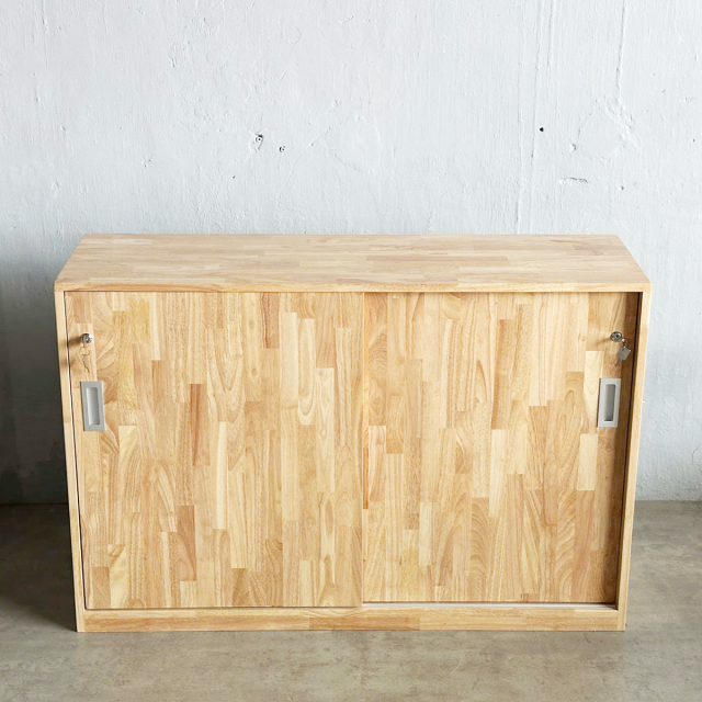 Tủ trang trí cửa lùa 120x37x80cm gỗ cao su KTB68177