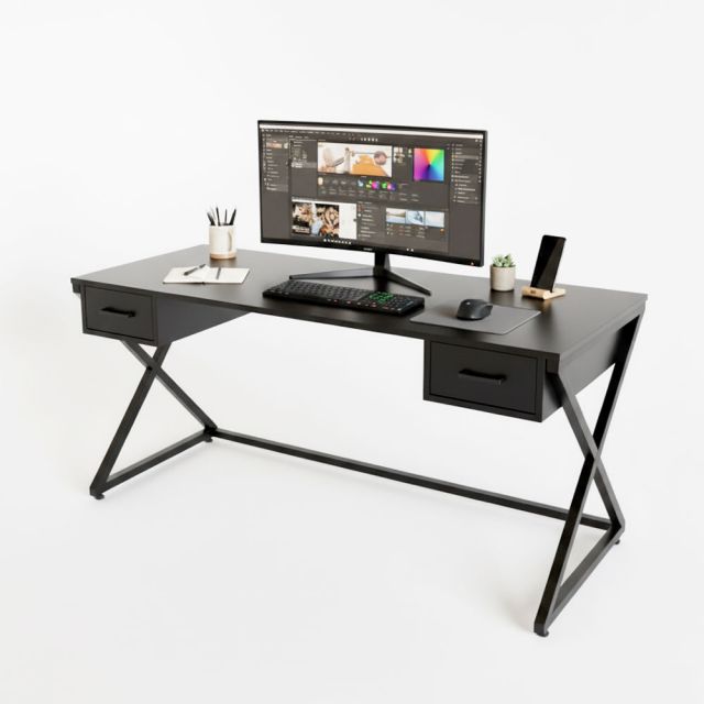 Bàn làm việc có tủ 150x60x75cm gỗ cao su BD68126 Bàn làm việc có tủ 150x60x75cm gỗ cao su BD68126