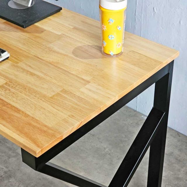 Bàn làm việc 160x60cm gỗ cao su chân chữ K BD68123