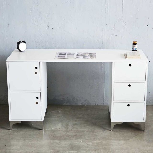 Bàn làm việc có tủ 140x50cm gỗ cao su BD68125