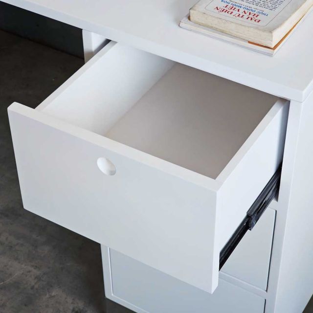 Bàn làm việc có tủ 140x50cm gỗ cao su BD68125