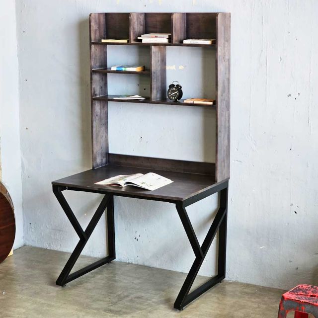 Bàn làm việc 120x70x185cm gỗ cao su chân chữ K FD68067