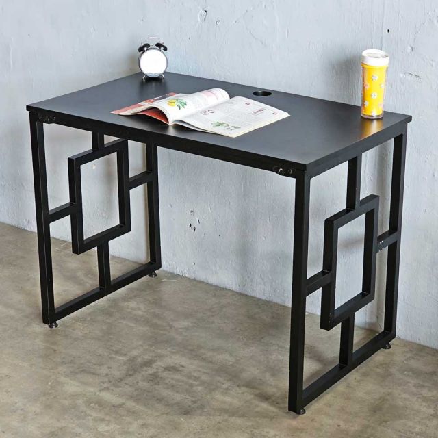 Bàn làm việc 100x60cm gỗ cao su chân sắt SPD68222