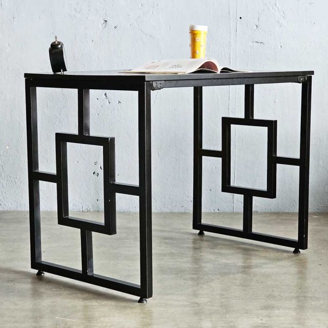 Bàn làm việc 100x60cm gỗ cao su chân sắt SPD68222