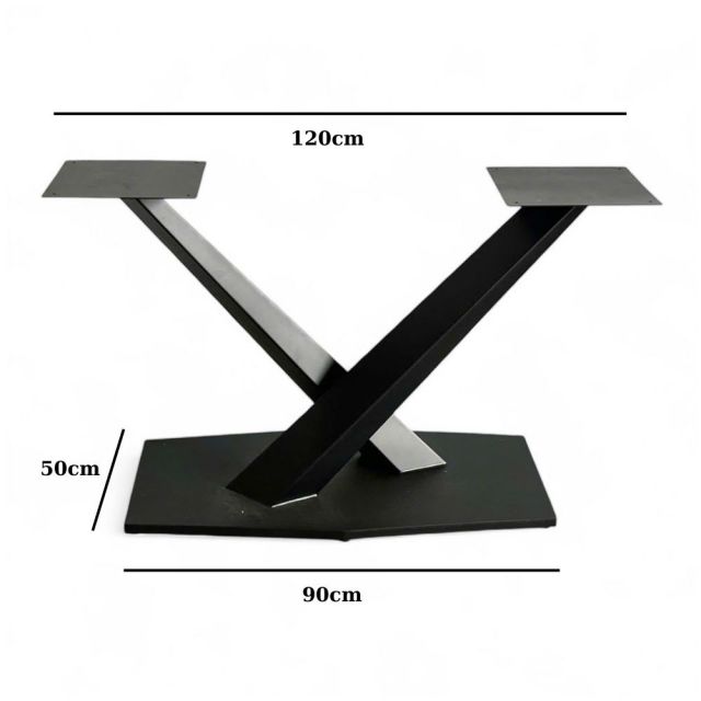 Chân sắt cho bàn ăn mặt gỗ CBA028