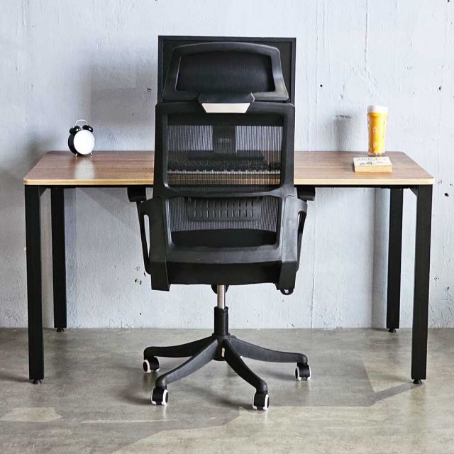 Combo bộ bàn ghế làm việc 140x70cm chân sắt CB68207