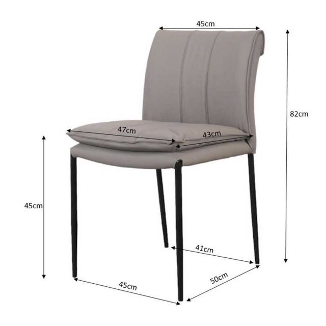 Ghế ăn nệm da microfiber chân sắt GAK192