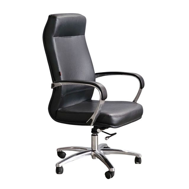 Ghế giám đốc bọc da vynil tay nhôm đúc HOM1108