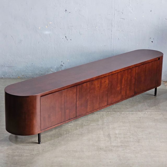 Tủ tivi phòng khách 240x40x42cm gỗ cao su KTV68112