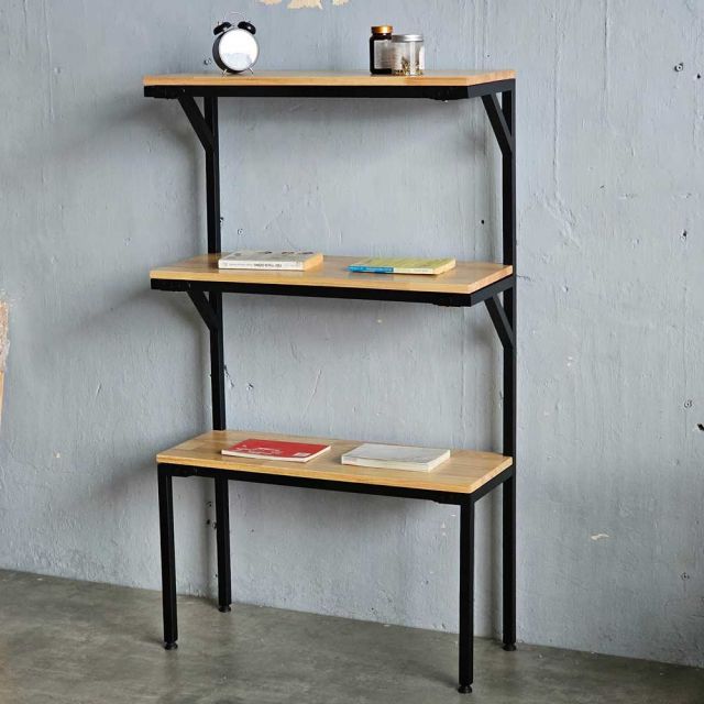 Kệ trưng bày 3 tầng 80x30x135cm gỗ cao su KTB68192