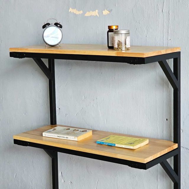 Kệ trưng bày 3 tầng 80x30x135cm gỗ cao su KTB68192