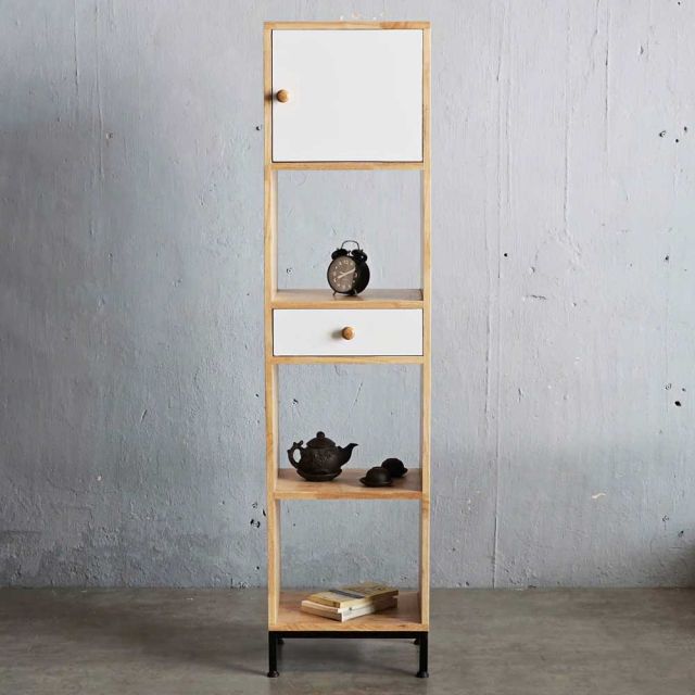Kệ trang trí 40x30x160cm gỗ cao su KS68264