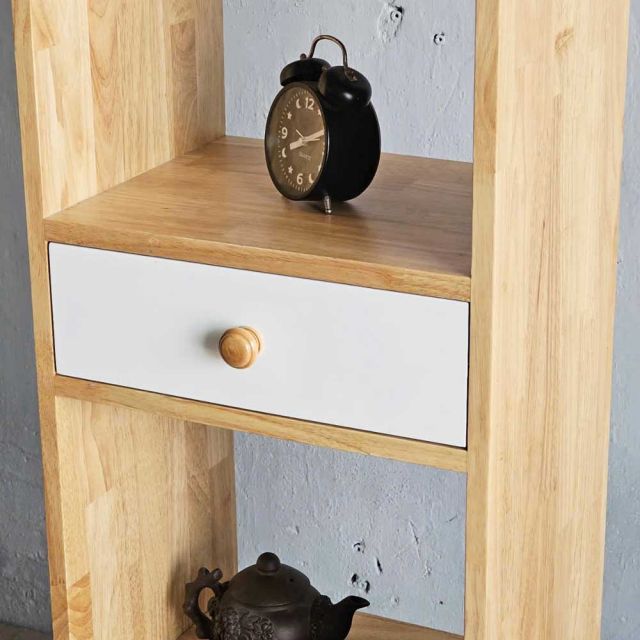 Kệ trang trí 40x30x160cm gỗ cao su KS68264
