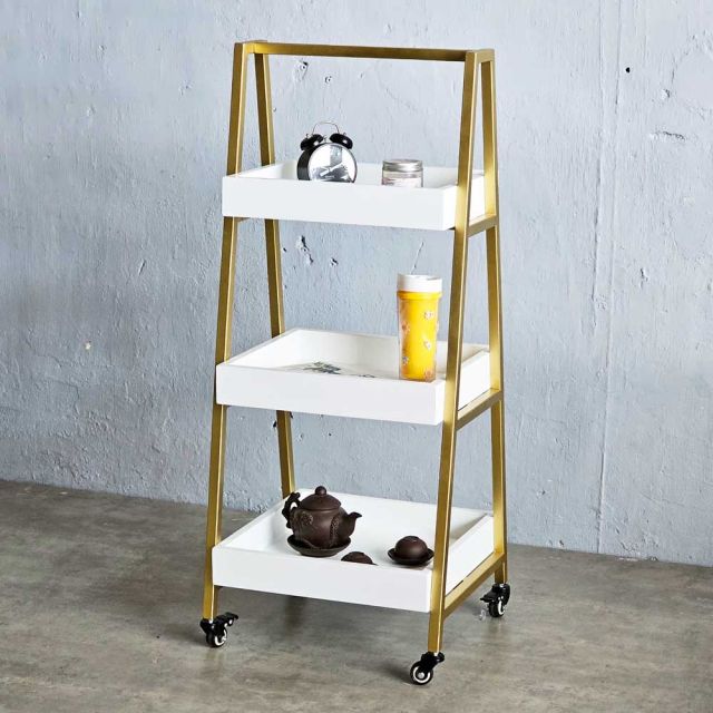 Kệ trưng bày di động 44x40x100cm gỗ cao su TDSL009