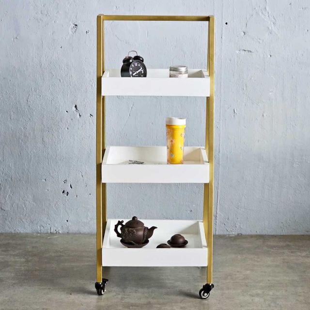 Kệ trưng bày di động 44x40x100cm gỗ cao su TDSL009