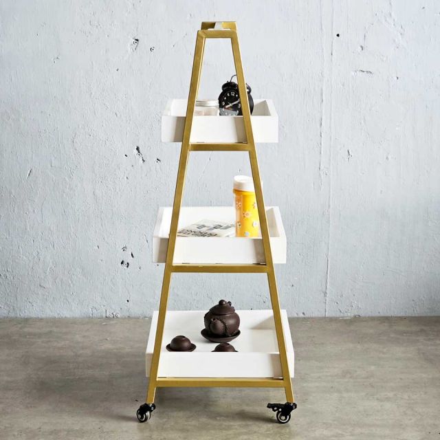Kệ trưng bày di động 44x40x100cm gỗ cao su TDSL009