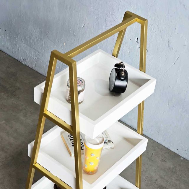 Kệ trưng bày di động 44x40x100cm gỗ cao su TDSL009