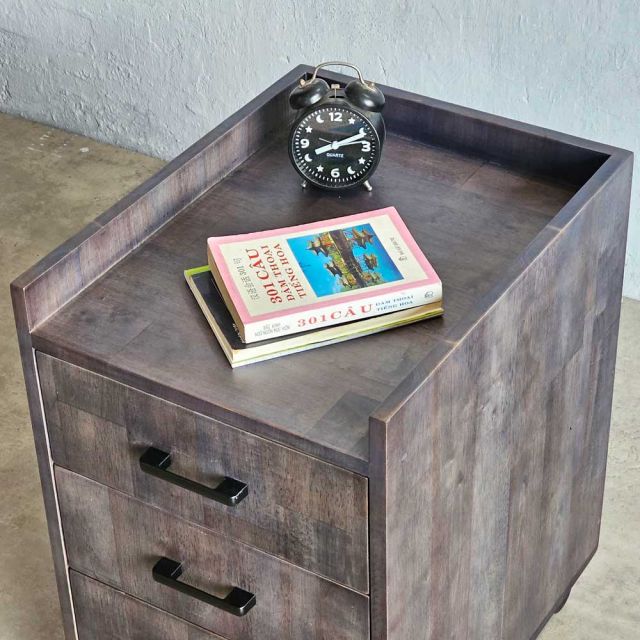 Tủ cá nhân di động 3 ngăn 40x40x65cm gỗ cao su TCN68044