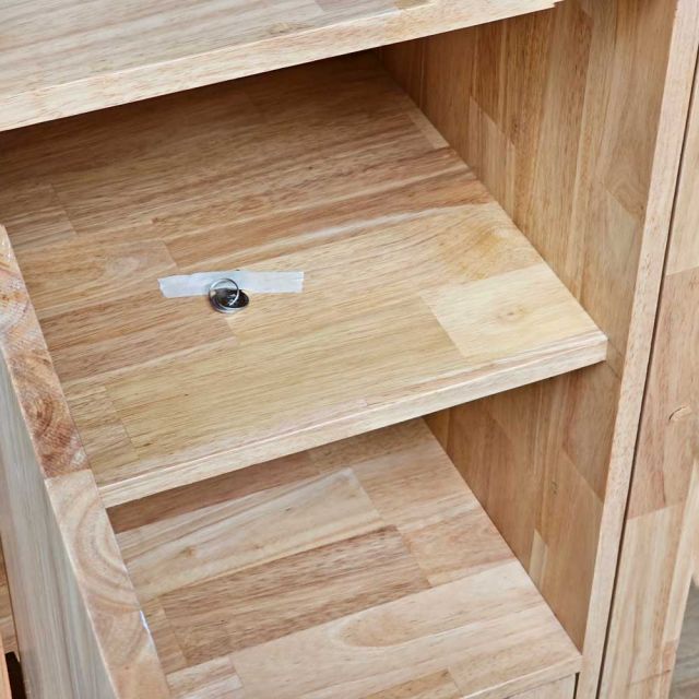 Tủ để đồ có ngăn kéo giấu tiền 125x49x100cm gỗ cao su KTB68188
