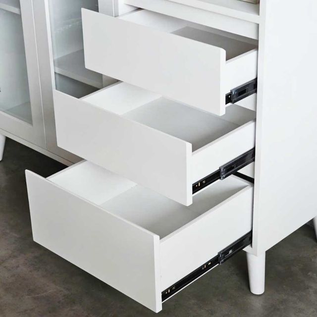 Tủ trang trí cửa kính 120x40x105cm gỗ cao su KTB68196