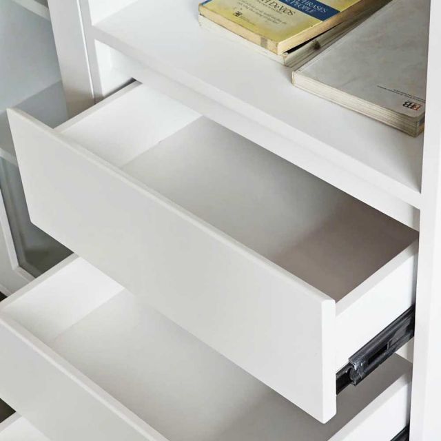 Tủ trang trí cửa kính 120x40x105cm gỗ cao su KTB68196