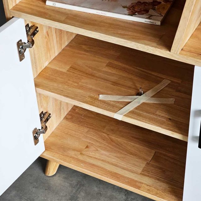 Tủ trưng bày 149x40x81cm gỗ cao su KTB68193