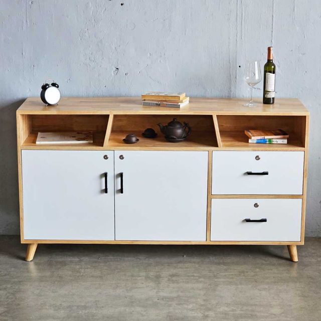 Tủ trưng bày 149x40x81cm gỗ cao su KTB68193