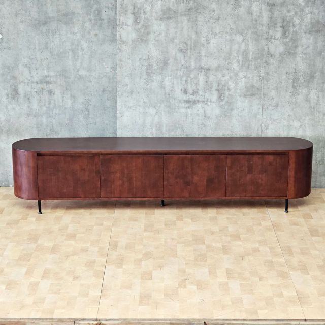 Tủ tivi phòng khách 240x40x42cm gỗ cao su KTV68112