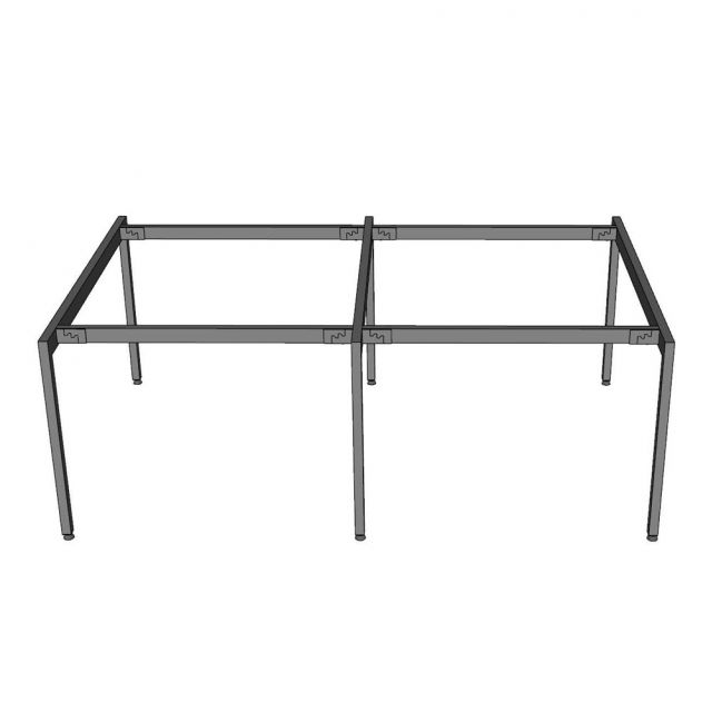 Chân sắt lắp ráp bàn cụm 4 người 200x120cm hệ Slean HCSL033