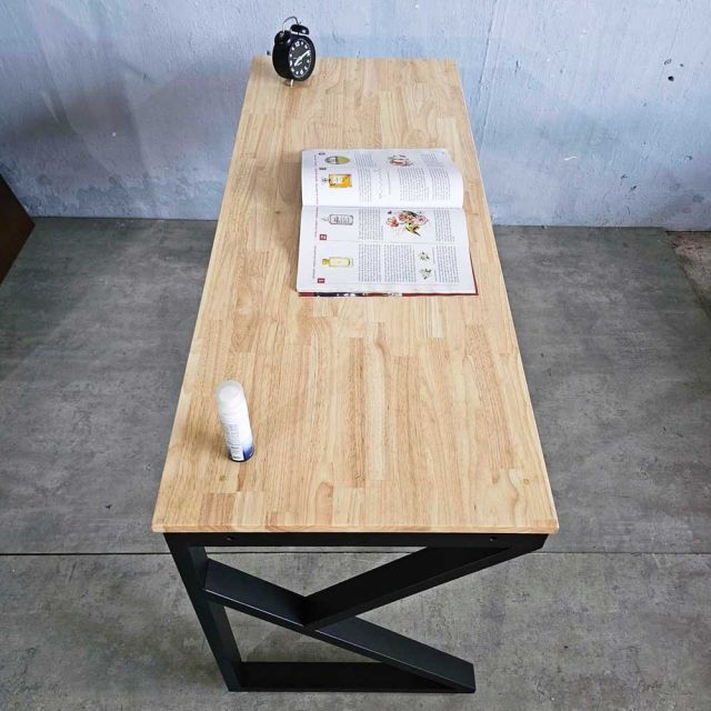 Bàn làm việc có ngăn kéo 120x50cm gỗ cao su chân chữ K BD68131