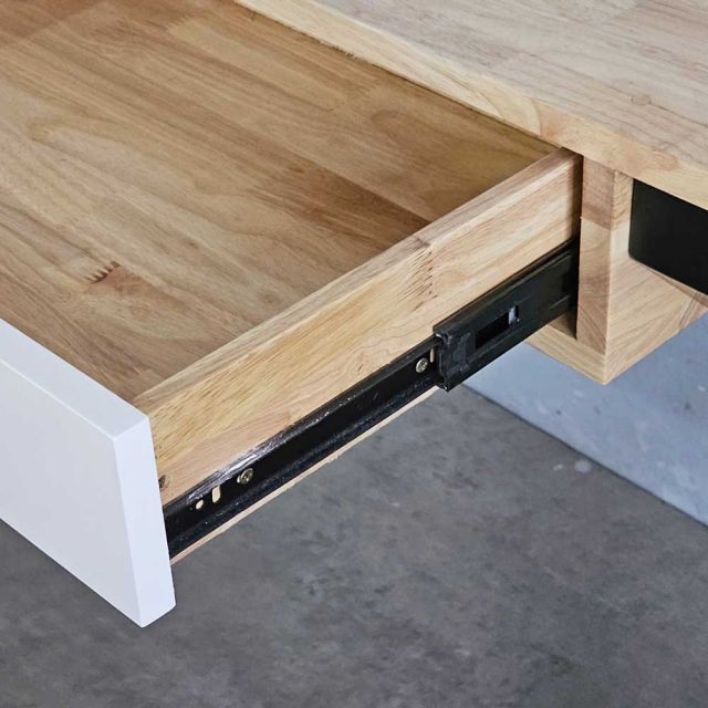 Bàn làm việc có ngăn kéo 120x50cm gỗ cao su chân chữ K BD68131