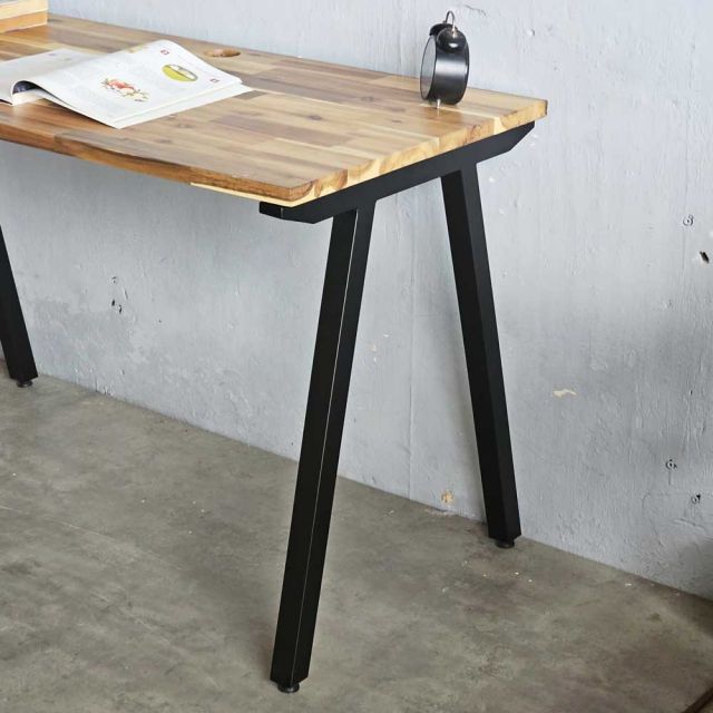 Bàn làm việc 120x60cm gỗ tràm chân sắt hệ PLY HBPL024