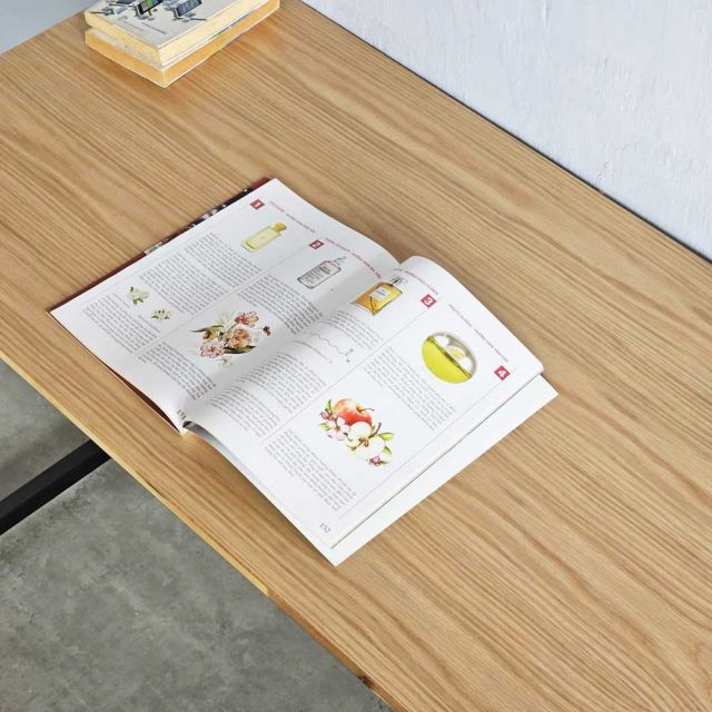 Bàn làm việc 120x60cm ván otim veneer gỗ sồi HBSL40