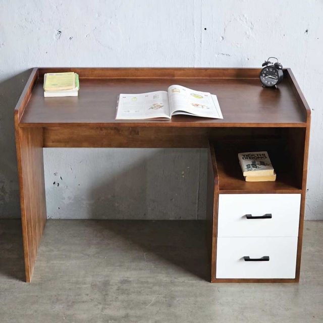 Bàn làm việc có hộc tủ 120x60cm gỗ cao su BD68127