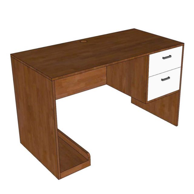 Bàn máy tính có ngăn tủ 120x60cm gỗ cao su BD68128