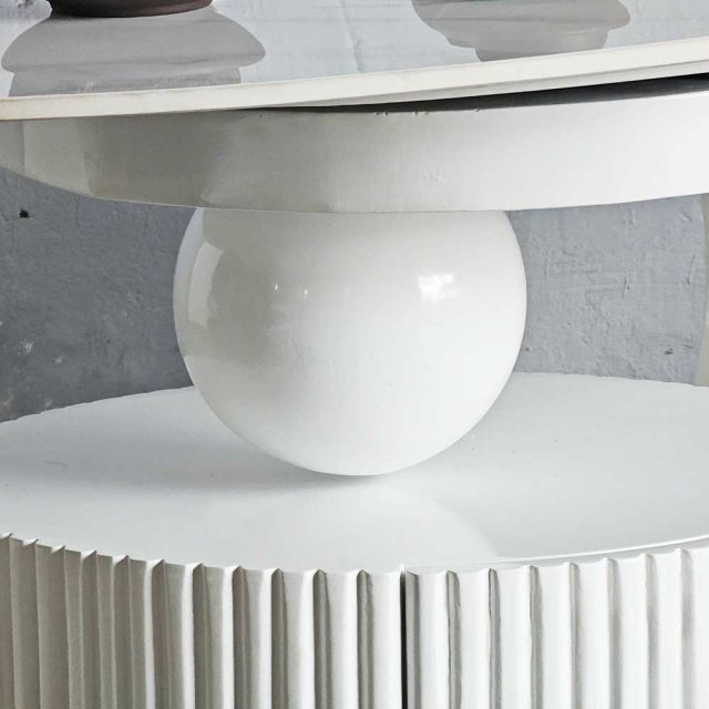 Bàn sofa elip có ngăn 120x60cm mặt đá ceramic TT68310