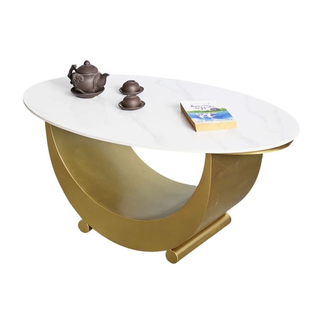 Bàn sofa chiếc thuyền 100x60cm mặt đá ceramic TT68309 Bàn sofa chiếc thuyền 100x60cm mặt đá ceramic TT68309