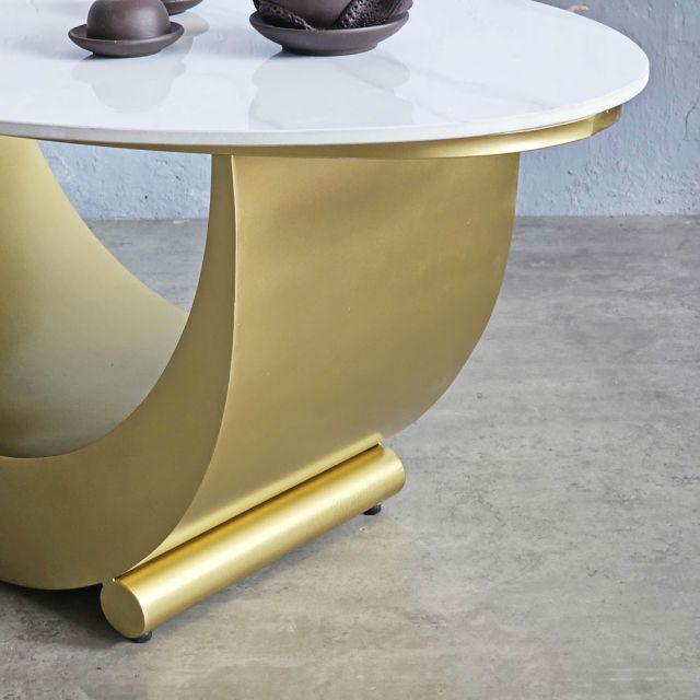 Bàn sofa chiếc thuyền 100x60cm mặt đá ceramic TT68309