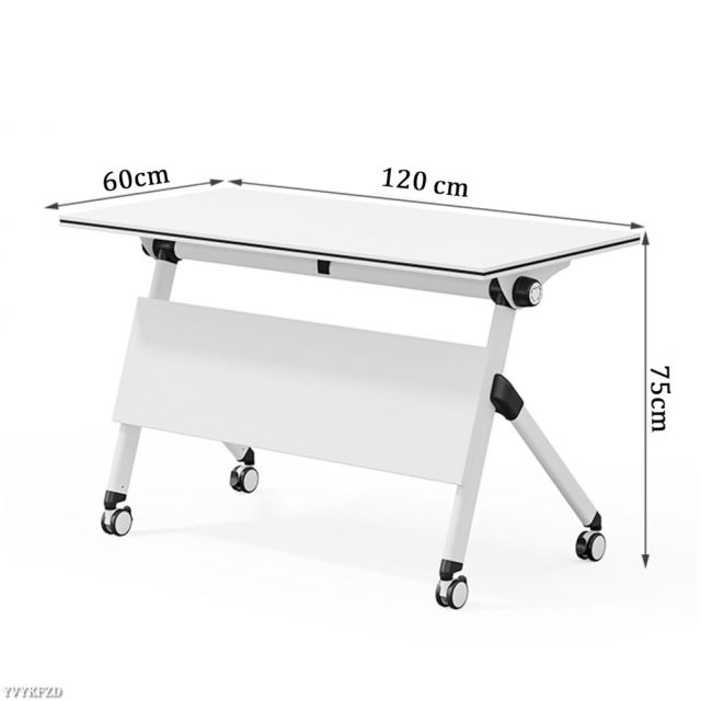 Bàn đào tạo gấp gọn 120x60cm chân sắt di động SPD68224