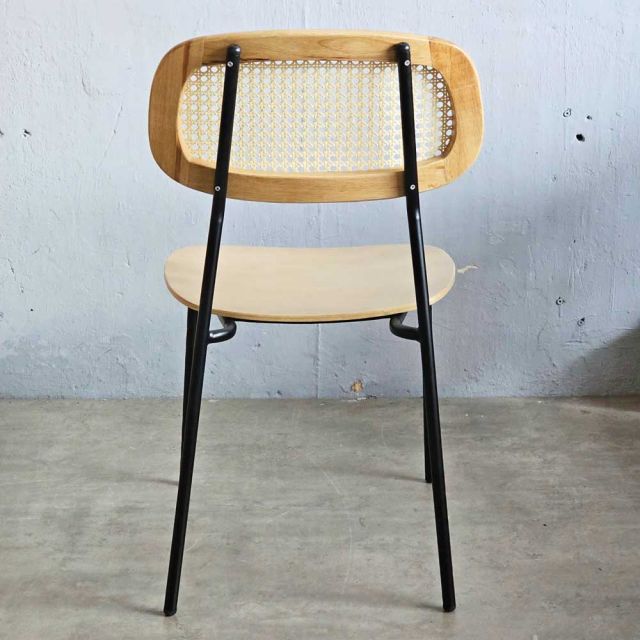 Ghế cafe lưng tựa mây khung sắt GCF225