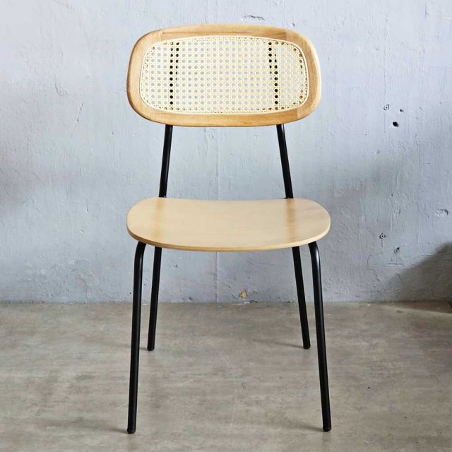 Ghế cafe lưng tựa mây khung sắt GCF225