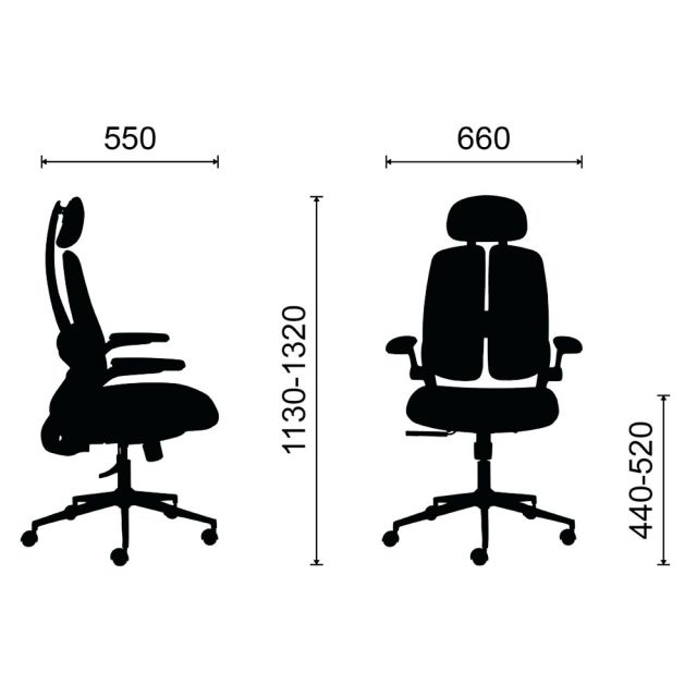Ghế làm việc DUOBACK bọc nệm chuẩn Ergonomic HOM1109-01