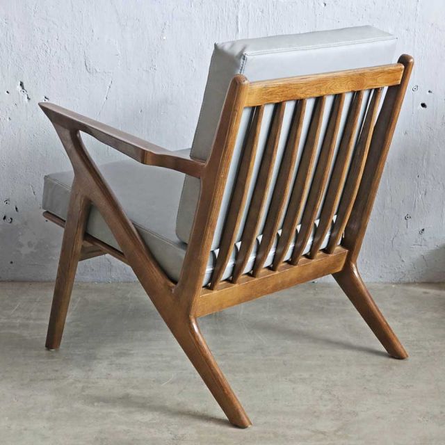 Ghế sofa Z Armchair bọc da PU gỗ Ash GSD68098