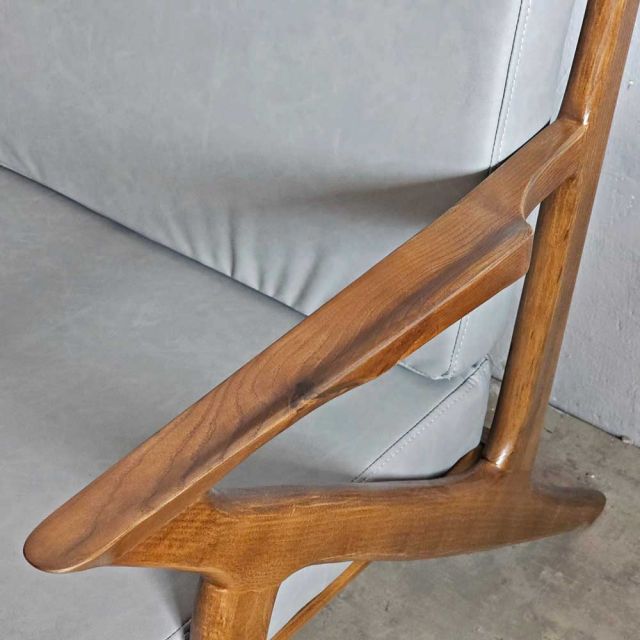 Ghế sofa Z Armchair bọc da PU gỗ Ash GSD68098