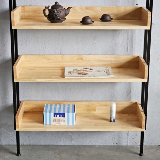 Kệ sách áp tường 84x28x180cm gỗ cao su KS68267